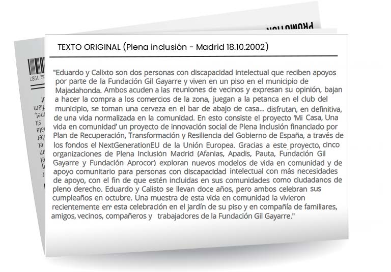 Noticia Plena Inclusión Madrid